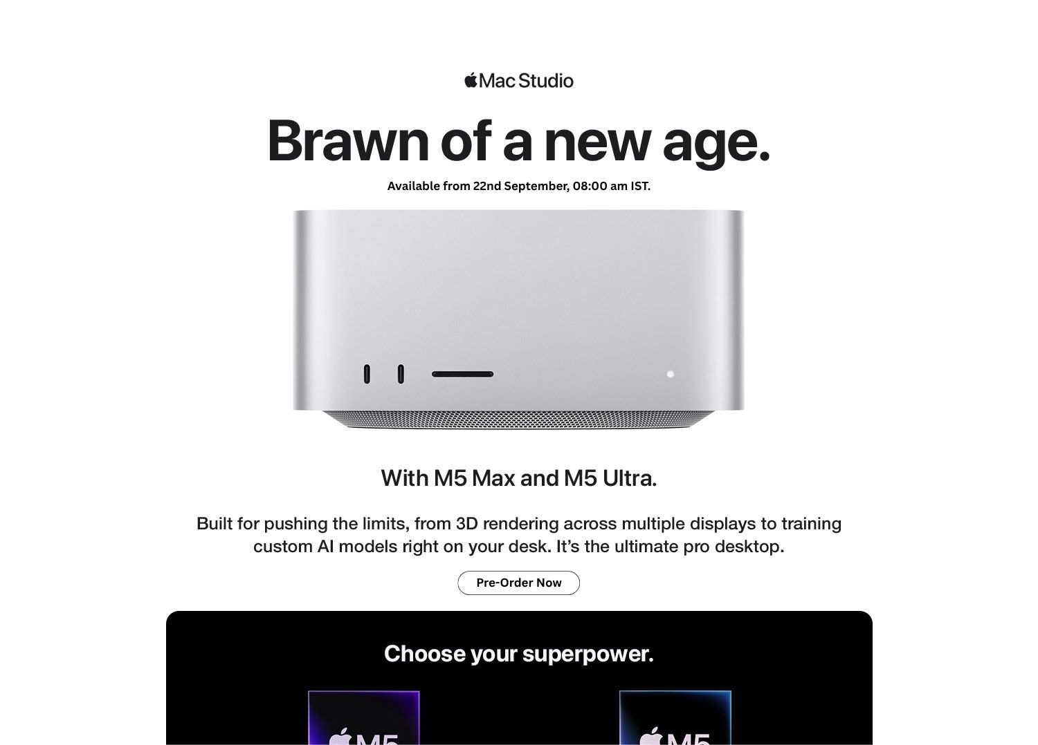 Mac Studio marketing section 1