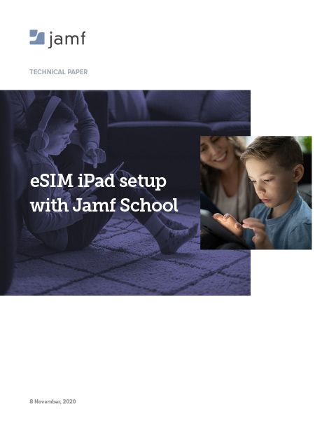 eSIM iPad setup with Jamf School