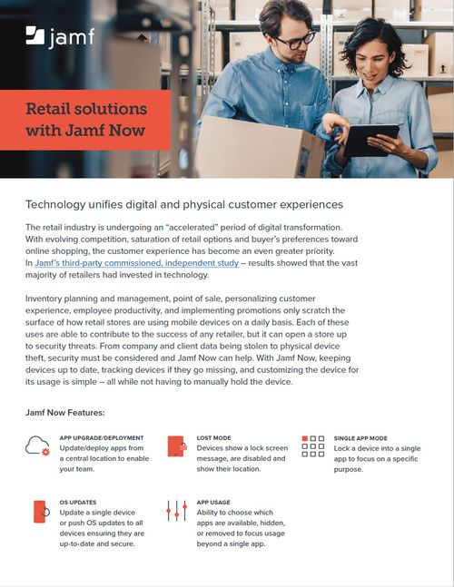 Retail solutions with Jamf Now